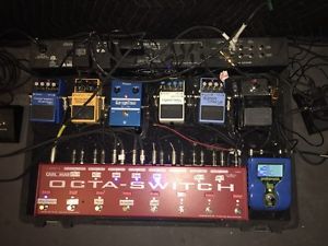Complete guitar effects pedal board, effects, switching