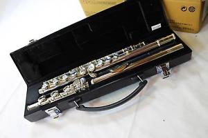 Yamaha YFL-361H Intermediate Flute SILVER HEAD OFFSET G GOLD LIP MINT QuinnTheEs