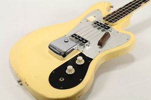 1960's Teisco Del Rey EB-200 White Electric Bass Free Shipping