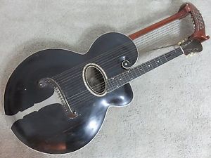 Antique Vintage 1907 Gibson Style U Harp Guitar Beautiful Shape Needs Minor TLC