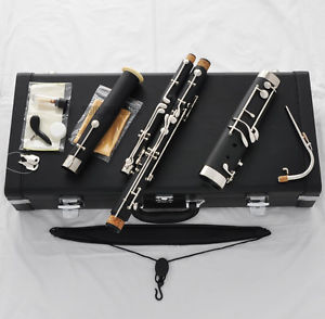 AAAAA new Top Bakelite Eb Mini Bassoon cupronickel bocals Silver keys Hard Case