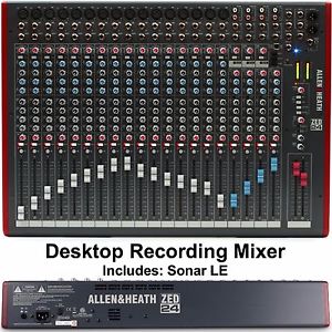 ALLEN & HEATH ZED-24 Desktop USB Live Sonar LE Recording Mixer $34 Instant Off