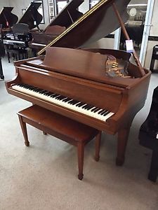 Steinway & Sons  Model M Walnut Satin 5'7"  Grand Piano & Bench $15500.00