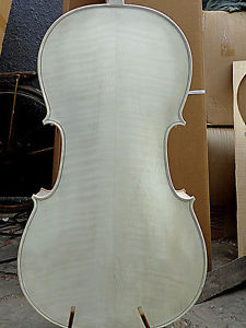 White Cello 4/4 size flamed maple back old spruce top hand made cello