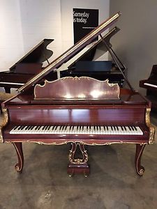 Steinway Louis XV Style Hamburg M Grand Piano (One of a Kind) Mahogany & Gold