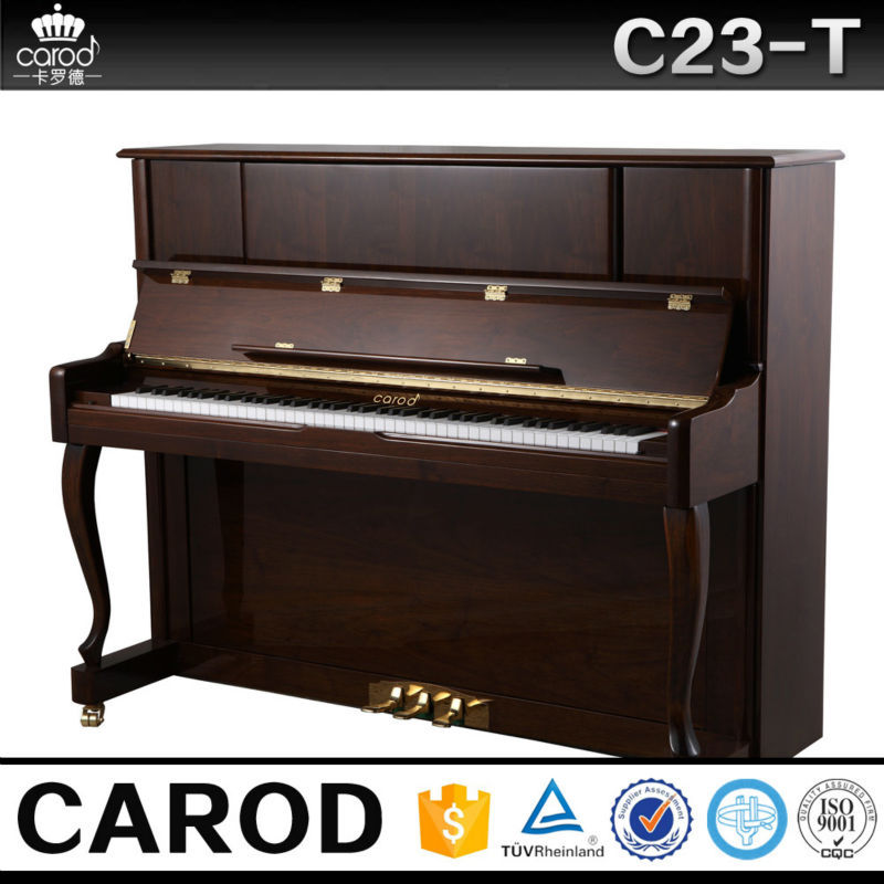 most popular musical instrument mini teak polish piano for kids antique acoustic piano with brass piano hinge