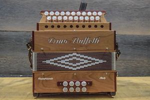 Dino Baffetti Mod. 85 GB Cherry A-D Diatonic Accordion w/ Case - #92085GB111