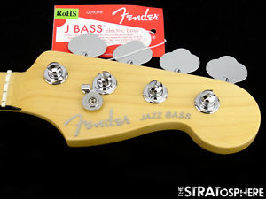 2016 Fender American Elite Jazz BASS NECK + TUNERS USA Compound Radius Maple