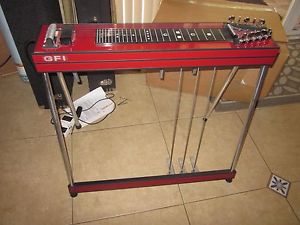 GFI 3X3 SM10 Pedal Steel Guitar Red with Hard Case!!