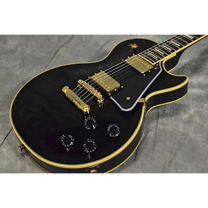 EPIPHONE LES PAUL CUSTOM PRO Ebony Black w/SoftCase From Japan Used #G610