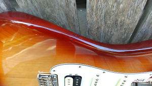 LOADED 2015 Fender Shawbucker  HSS Stratocaster Strat ASH BODY, Sienna Sunburst
