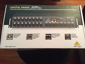 Behringer S16 Digital Snake I/O Box with 16 Midas Mic Pre's Klark Teknik AES NIB