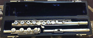 Wm S Haynes Amadeus AF-900SE Sterling Silver 925 Flute Open-Hole Offset-G B-Foot
