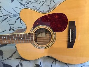 _____Zager ZAD 50 OM CE Acoustic Electric Guitar w/ Hardshell Case ---Excellent!