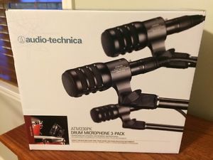 Brand New Audio Technica (7) Piece Drum Mic Set ATM230 ATM450 ATM250DE ATM610
