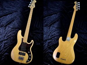 USED Fender American Deluxe Precision Bass -Natural/M- Bass Guitar Free Shipping