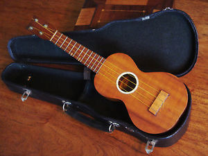 Miami Weissenborn Ukulele vintage 1920's Style 1 Hawaiian Koa soprano uke w/case