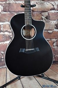 2016 Taylor 214ce DLX Deluxe Black Acoustic Electric Guitar 6613 w/OHSC