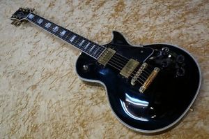 Gibson Les Paul Custom Ebony w/hard case Free shipping Guitar from Japan #E683