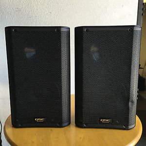 2x QSC K10 Powered 2-Way 10" Speakers K-10 Active Loudspeaker PAIR USED