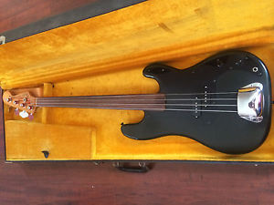 Vintage 1978 FRETLESS Fender Precision Bass Guitar - Black - 100% All Original
