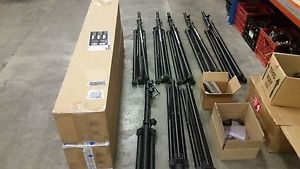 Large Lot of Ultimate Support and Off Brand Stage Lighting Trees and Accessories