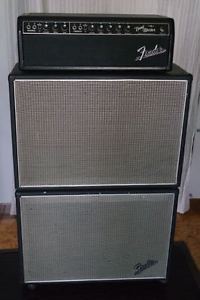 1966 Fender Bandmaster Blackface Stack, amp and 2 cabs in great conditions