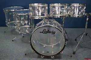 Ludwig USA Clear Vistalite Vintage Shellset   -  22,10,12,13,16,18" + 14x5"