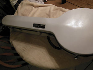 Calton case for 5-string or plectrum banjo with resonator; light gray with blue.