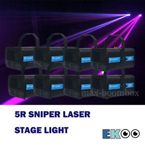 8 Units 200W 5R Sniper Laser Spot Stage Lighting DJ Club American Weding Party