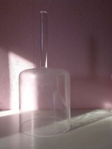 Kristallklangschale klar mit Griff 6 "