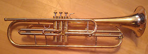Bb BASSTROMPETE JOSEF LIDL GOLDMESSING  BASS TRUMPET GOLD BRASS TRUMPET