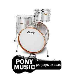 Ludwig Drums Club Date SE 3pce Shell Pack Silver Sparkle - Brand New
