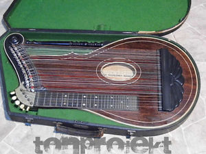 tolle Harfenzither Wilhelm Kruse Markneukirchen Säulen Zither