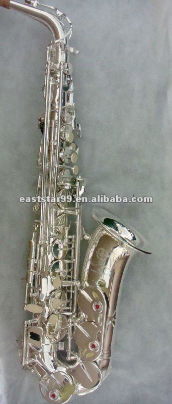 silver alto saxophone