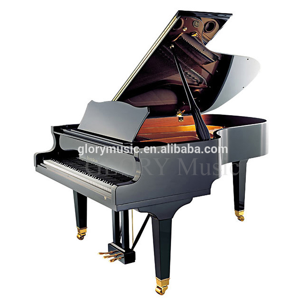 [Chloris] Support Online Payment Ebony Polish Grand Piano HG-196E, Factory Direct Price Piano Without Agents For Sale