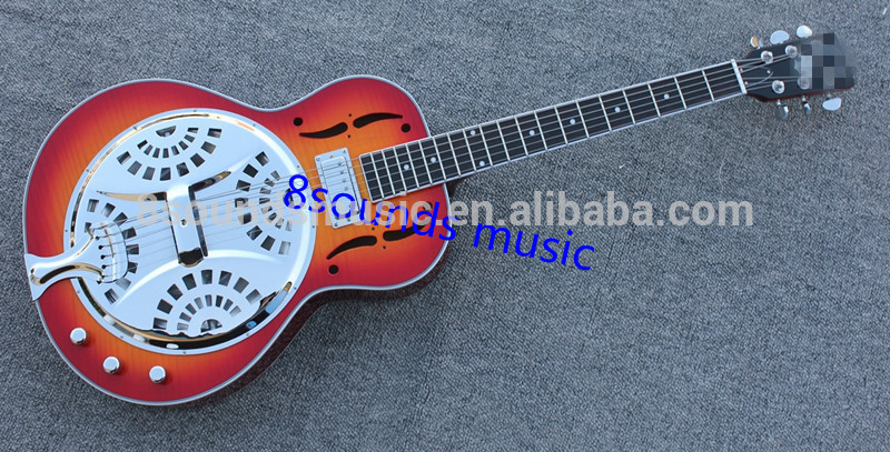free shipping Professional resonator guitar made in China Metalic Resonators electric guitar