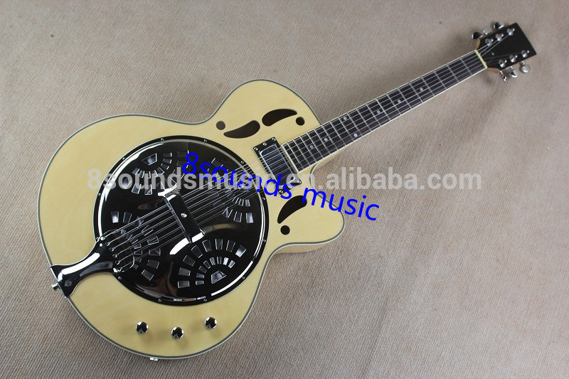 free shipping 8sounds OEM single cut reso guitar Resonator Series Electric Guitar Professional resonator guitar made in China