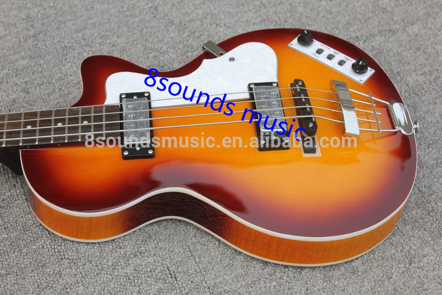 free shipping 4 string hollow body bass semi hollow body hofner bass