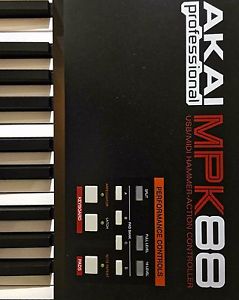 Akai MPK88 Professional 88 Weighted Keyboard + QSC K12 Powered Speaker