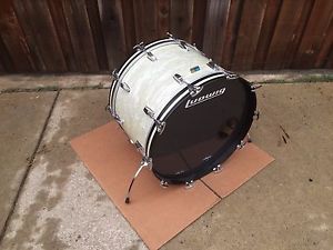 1970's Ludwig 22" White Marine Pearl Virgin WMP Bass Drum-   Great Condition!!