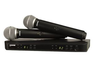 SHURE BLX288/PG58 DUAL HANDHELD MIC WIRELESS SYSTEM $30 INSTANT OFF CHURCH EVENT