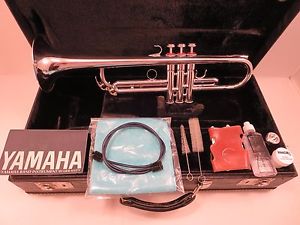 YAMAHA YTR 734 TRUMPET JAPAN SILVER PROFESSIONALLY SERVICED, AMAZING PLAYER!