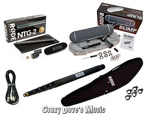NEW Rode NTG-2 Location Boom Package Blimp Boompole 20Ft XLR Cable Clips NTG 3