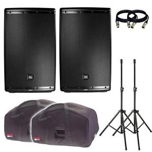 JBL EON615 15-Inch Two-Way With Free Gator Covers, Stands and 2 XLR Cables.