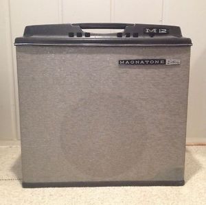 Vintage 1965 Magnatone Estey Custom M12 Tube Amplifier Jensen 15 USA Bass Guitar