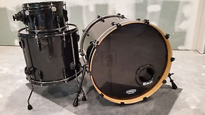 3pc. Dark Horse Percussion Custom Shell Pack 10-16-22 Black Acrylic sjc risen