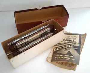Vintage HOHNER HARMONICA SEXTET RARE MUSICAL HORN w/ Box in Excellent condition