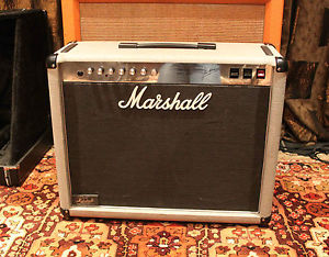 Vintage 1988 Marshall JCM 25/50 2558 2x12 50w Silver Jubilee Combo Amplifier