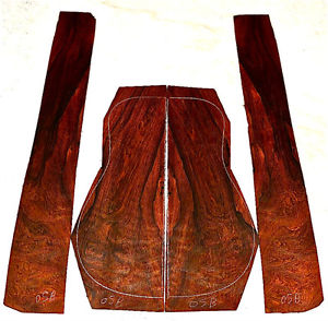 BRAZILIAN ROSEWOOD PRIVATE STOCK QUILTED ACOUSTIC GUITAR LUTHIER SET # 05B